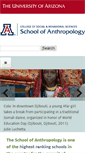 Mobile Screenshot of anthropology.arizona.edu