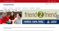 Desktop Screenshot of friend2friend.health.arizona.edu