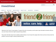 Tablet Screenshot of friend2friend.health.arizona.edu