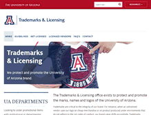 Tablet Screenshot of licensing.arizona.edu