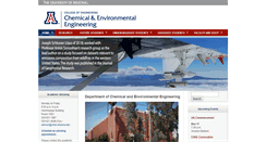 Desktop Screenshot of che.arizona.edu