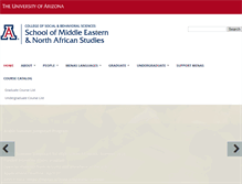 Tablet Screenshot of menas.arizona.edu