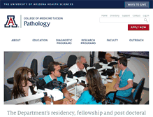 Tablet Screenshot of pathology.arizona.edu
