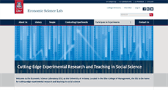 Desktop Screenshot of econlab.arizona.edu