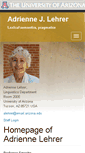 Mobile Screenshot of alehrer.faculty.arizona.edu
