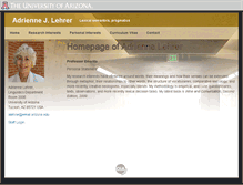 Tablet Screenshot of alehrer.faculty.arizona.edu