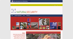 Desktop Screenshot of naturalsecurity.arizona.edu