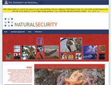 Tablet Screenshot of naturalsecurity.arizona.edu