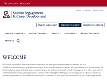 Tablet Screenshot of career.arizona.edu