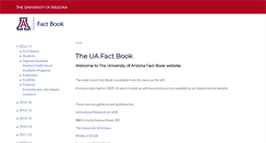 Desktop Screenshot of factbook.arizona.edu