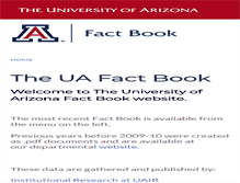 Tablet Screenshot of factbook.arizona.edu