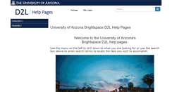 Desktop Screenshot of help.d2l.arizona.edu