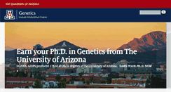 Desktop Screenshot of genetics.arizona.edu
