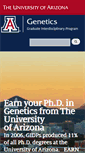 Mobile Screenshot of genetics.arizona.edu
