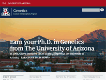 Tablet Screenshot of genetics.arizona.edu