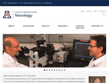 Tablet Screenshot of neurology.arizona.edu