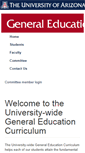 Mobile Screenshot of gened.arizona.edu