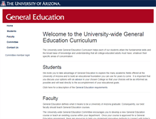 Tablet Screenshot of gened.arizona.edu