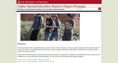 Desktop Screenshot of onlinesped.arizona.edu