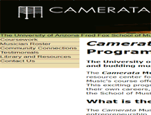 Tablet Screenshot of camerata.arizona.edu