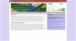 Desktop Screenshot of chemphys.arizona.edu