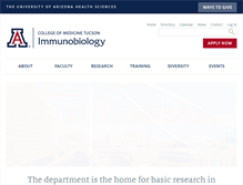 Tablet Screenshot of immunobiology.arizona.edu