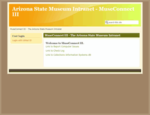 Tablet Screenshot of museconnect.arizona.edu