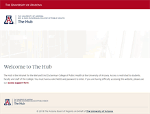 Tablet Screenshot of hub.coph.arizona.edu