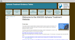 Desktop Screenshot of aphasiatx.arizona.edu
