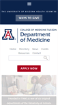 Mobile Screenshot of deptmedicine.arizona.edu