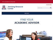 Tablet Screenshot of advising.arizona.edu