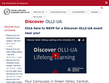 Tablet Screenshot of olli.arizona.edu