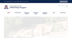 Desktop Screenshot of bodydonation.med.arizona.edu