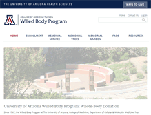 Tablet Screenshot of bodydonation.med.arizona.edu