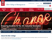 Tablet Screenshot of eller.arizona.edu