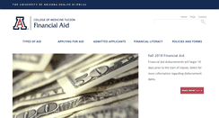 Desktop Screenshot of financial-aid.medicine.arizona.edu