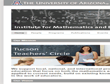 Tablet Screenshot of ime.math.arizona.edu