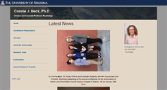 Desktop Screenshot of conniebeck.faculty.arizona.edu
