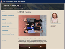 Tablet Screenshot of conniebeck.faculty.arizona.edu
