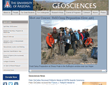 Tablet Screenshot of geo.arizona.edu