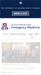 Mobile Screenshot of emergencymed.arizona.edu