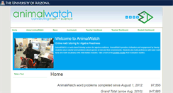 Desktop Screenshot of animalwatch.arizona.edu