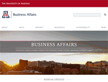 Tablet Screenshot of businessaffairs.arizona.edu