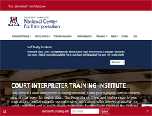 Tablet Screenshot of nci.arizona.edu