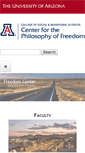 Mobile Screenshot of freedomcenter.arizona.edu