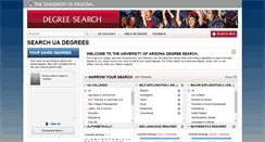 Desktop Screenshot of degreesearch.arizona.edu