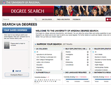 Tablet Screenshot of degreesearch.arizona.edu