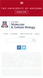 Mobile Screenshot of mcb.arizona.edu