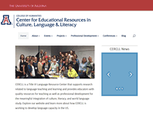 Tablet Screenshot of cercll.arizona.edu