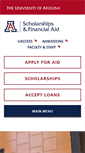 Mobile Screenshot of financialaid.arizona.edu